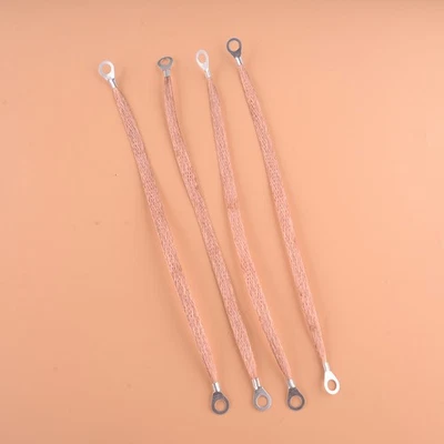 4pcs 11.4" Car Battery Lead Braided Copper Earth Strap Cable New - Image 1 of 4