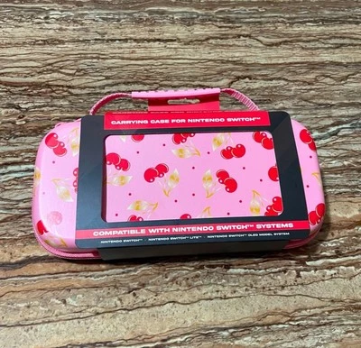 Funda protectora de viaje rosa con estampado de cereza Nintendo Switch Foto 1 de 4