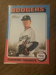 2024 Topps Heritage Yoshinobu Yamamoto RC #553 Los Angeles Dodgers Rookie Card - Picture 1 of 2