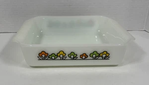 Cazuela cuadrada Fire King Summerfield #435 8" 1973-1976 Anchor Hocking EE. UU. - Imagen 1 de 6