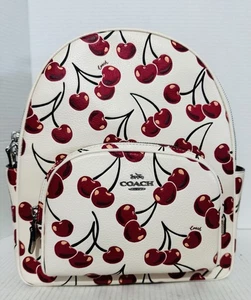 Coach Court Backpack With Cherry🍒Print Chalk Multi CAA72 NWOT - Picture 1 of 7
