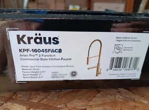 Grifo de cocina extraíble estilo comercial Kraus KPF-1604SFACB 2 funciones - Imagen 1 de 2