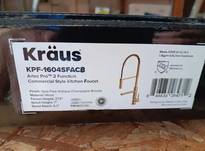 Grifo de cocina extraíble estilo comercial Kraus KPF-1604SFACB 2 funciones Foto 1 de 2