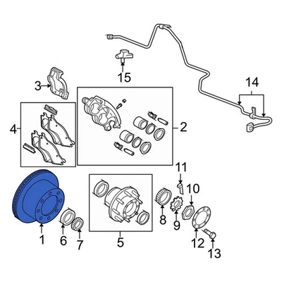 For Dodge Ram 2500 2009-2010 Dodge 68188899AC Rear Disc Brake Rotor - Изображение 1 из 4