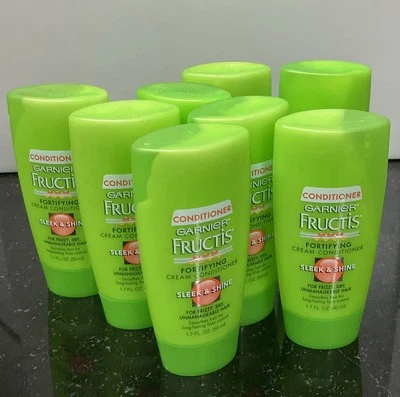Garnier Fructis FORTIFYING Cream Conditioner Sleek & Shine  1.7 fl oz LOT OF 8 - Image 1 of 4