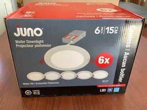 NEW 6PK Juno 6” Adjustable Lumen & CCT Dimmable Recessed LED Downlight Trim C9 - Picture 1 of 10