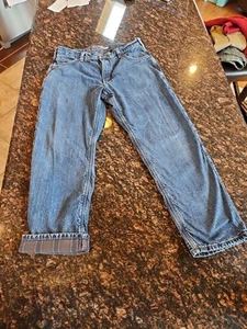 Carhartt Relaxed Fit Jeans Denim Herren Größe 36x30 Fleece gefüttert Workwear - Bild 1 von 8
