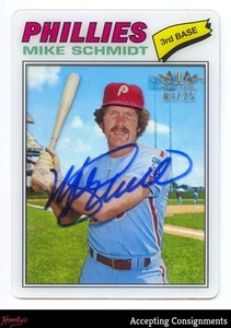 2013 Topps Tier One Clear Reprint Autographs #MS Mike Schmidt AUTO 03/25 - Picture 1 of 2