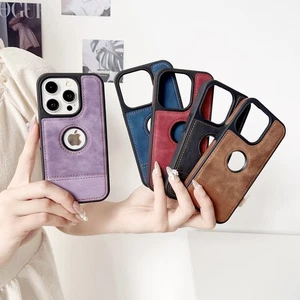 Suede Leather ShockProof Slim Phone Case For iPhone 16 Pro Max 15 14 13 12 11 XS - Picture 1 of 17