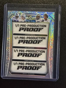 2024 Leaf Cowboys HOF Emmitt Smith Jimmy Johnson Jay Novacek Allen Proof #d 1/1 - Picture 1 of 2