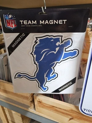 DETROIT LIONS NFL FÚTBOL AMERICANO IMÁN COCHE OFICINA 12 pulgadas logotipo NUEVO Foto 1 de 3