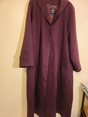 Vintage London Fog Purple Ladies Lined Trench Coat Size 12 Regular - Image 1 of 4