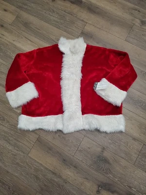 Disfraz de Papá Noel Top Abrigo Rojo Felpa Terciopelo Talla 40-48 Foto 1 de 4