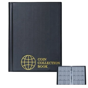 Coin Flip Holder Albums - 120 Pockets 2X2 Inches Coin Storage Books Fo - Picture 1 of 9