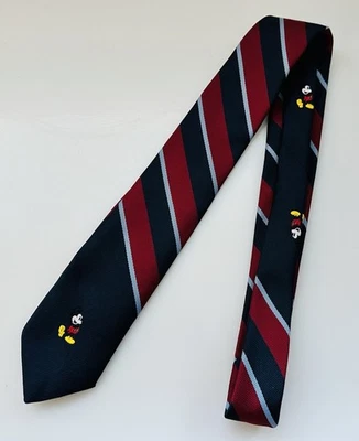 Corbata de Colección Cervantes Mickey Mouse Disney Rayas Cuello Ajustada 55" X 3" Foto 1 de 4