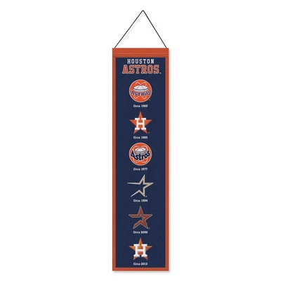 Houston Astros Evolution 8x32 Inch Vertical Wool Embroidered Hanging Banner - Image 1 of 4