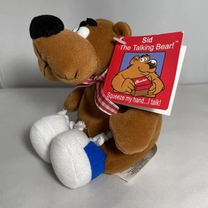 Selten Vintage Mini 5 Zoll Sid der sprechende Bär Bohne Plüsch - Bild 1 von 14