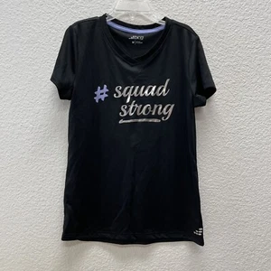 BCG Girls Cheer Shirt Medium #squadstrong Squad Strong Jersey Top Tee Black - Picture 1 of 3