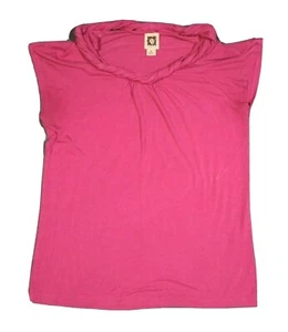 Damen rosa Shirt mittlere Größe Anne Klein ohne Ärmel süß Seil Drehkragen Oberteil - Bild 1 von 5