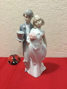  Lladro Braut und Bräutigam Figur Statue Daisa 1994 "Hochzeitsglocken" 8 1/2  - Bild 1 von 6