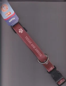 Texas A&M Aggies PET DOG COLLAR & LEASH & ID TAG Set (All Sizes) - Picture 1 of 2