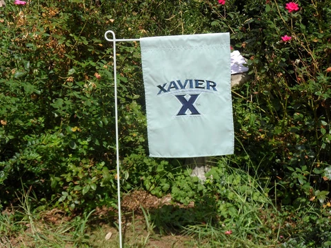 XAVIER UNIVERSITY Garden Flag, Embroidered by Evergreen Cover