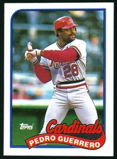 1989 Topps #780 Pedro Guerrero St. Louis Cardinals 