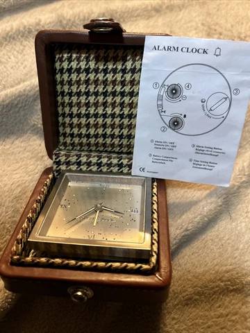 Vintage Cutter & Buck Presidents Cup Limited Edition Travel Alarm Clock In Box Cover