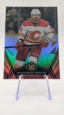 MACKENZIE WEEGAR 2024-25 TIM HORTONS FLAMES 10TH EDITION HOLO BASE CARD #114 - Image 1 of 2