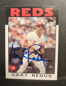 Gary Redus Autograph Signed 1986 Topps Cincinnati Reds
