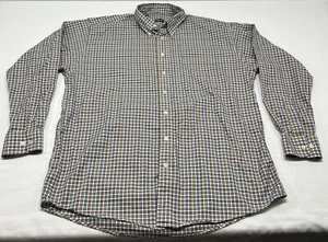Gitman Bros Shirt Men's Large Button Up Plaid Cotton USA Outdoor Hiking Camping - Picture 1 of 8