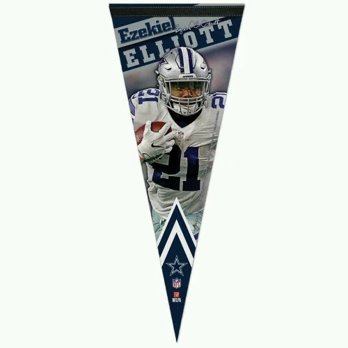EZEKIEL ELLIOTT DALLAS COWBOYS PREMIUM QUALITY PENNANT 12"X30" BANNER  - Image 1 of 1