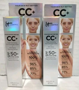 NEW NIB 2 IT Cosmetics Your Skin But Better CC+ Cream Tan Travel 4ml/.135oz - Picture 1 of 4