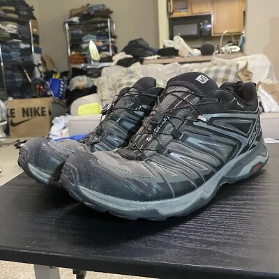 Salomon X Ultra 3 Goretex Black Gray Hiking Shoes Men’s 12.5 398672 Gorpcore - Image 1 of 4