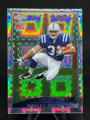 Donald Brown 2009 Topps Chrome X-FRACTOR #TC150 Indianapolis Colts Rookie RC - Image 1 of 2