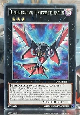 Yugioh - Überfallraptor - Unterweltleradler - Rare - Dimension of Chaos - DE/NM - Bild 1 von 2