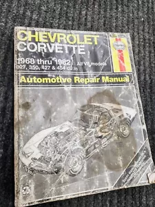 Chevrolet C3 Corvette 1968 hasta 1982 manual de reparación automotriz todos los modelos V8 - Imagen 1 de 6