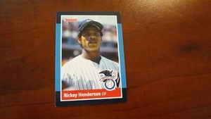 1989 DONRUSS # 4 ALL STAR RICKEY HENDERSON   BASEBALL CARD