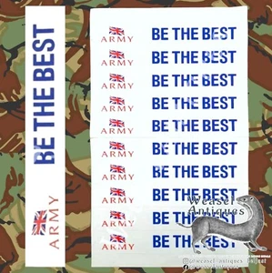 x10 Rare 1993 British Army Be The Best Promotional Recruitment Slogan Stickers - Picture 1 of 2