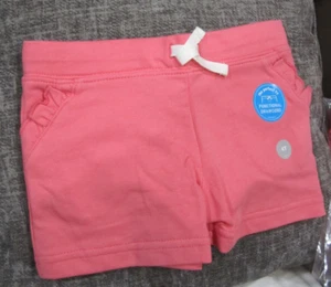 Carter's Girl's Pull-On Size 4T Pink Shorts Drawcord Ruffle Pockets NWT - Picture 1 of 8