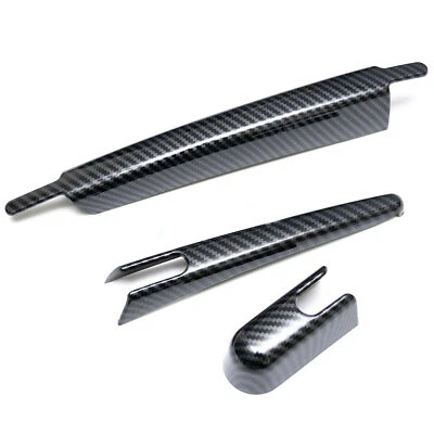 Cubierta de limpiaparabrisas trasero de fibra de carbono para Nissan Rogue X-Trail 2014-2022 Foto 1 de 4