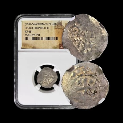 GERMANY. 1039, Denier, Silver - NGC XF45 - Henry III the Black, Speyer, HRE 050 - Image 1 of 4