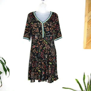 Anthropologie Midi Dress XS P Aldomartins Appenzell Knit Floral Viscose Nwt New - Picture 1 of 15