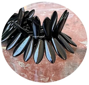 Black Dagger 25 Czech Glass Beads - Bild 1 von 6