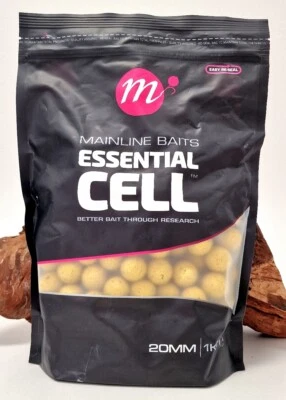 Mainline Shelf Life Boilies Essential Cell 20mm 1kg Carp Baits Karpfenköder NEW - Bild 1 von 3