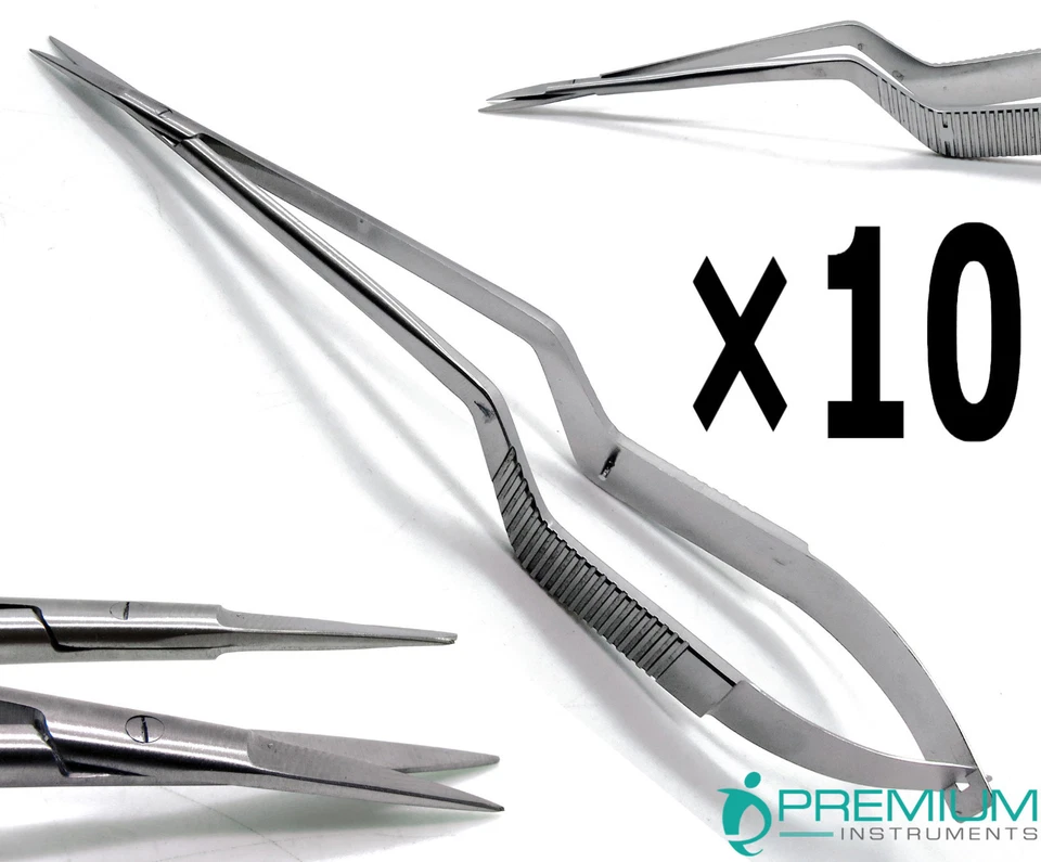 10× Yasargil Micro Scissors 7.5" Sharp/Sharp Straight Surgical Neuro Instruments - Image 1 of 4
