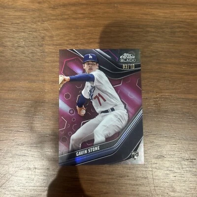 2023 Topps Chrome Black Gavin Stone Rookie RC Magenta 4/10 - Dodgers SSP  - Image 1 of 2