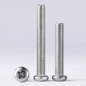 M6 M8 304(A2) Stainless Steel Round Head Machine Screw Phillips Pan Head Screws - Picture 1 of 7