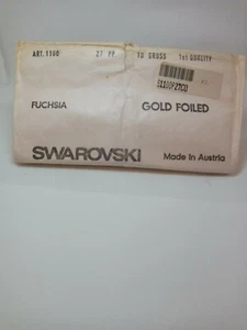 Swarovski 1100 PP27 Fuchsia  Gold Foiled 10 gross 1440 pezzi  - Foto 1 di 2