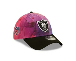 Las Vegas Raiders Era New Era Crucial Catch 39THIRTY Hat - Ink Pink - Picture 1 of 8